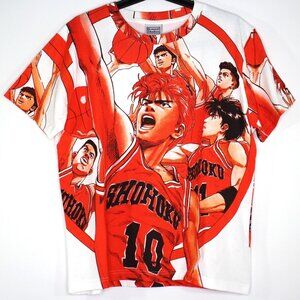 Bravest Studios Mens Medium Slam Dunk Anime AOP All Over Print T-Shirt NEW G1329